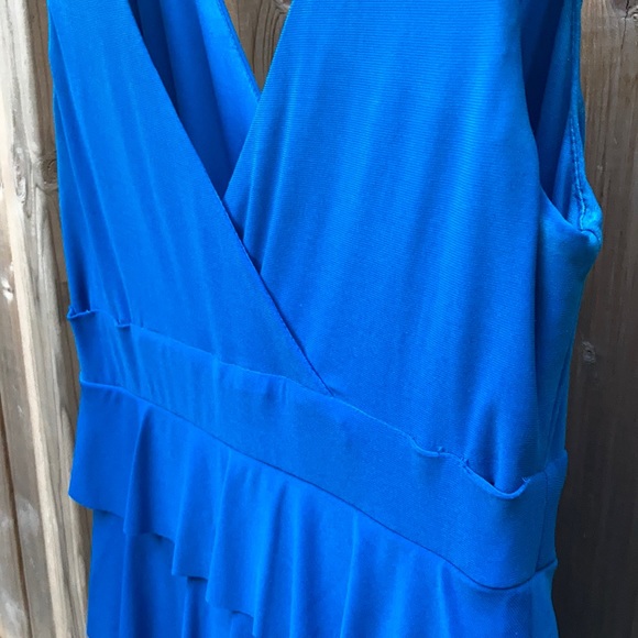 Frank Lyman Blue Ruffle Dress - Picture 6 of 11